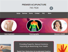 Tablet Screenshot of premieracupuncture.com